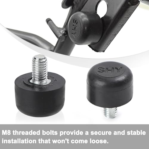 Minho 4Pcs M8 x 1.22\" Rubber-Head Screw Tripod Feet Spike for Camera Tripods Monopod,Motorcycle Center Kickshtand Cushion Bushing,Multi Purpose Fasteners Cushioning Components - Thumbnail 2