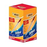 Caneta Esferográfica BIC Cristal Dura Mais, A Clássica, Vermelha, Ponta Média de 1.0mm, 835206, 50 unidades