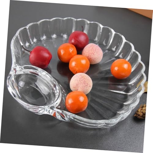 Plato para servir dumplings en forma de concha de vidrio miniatura 5