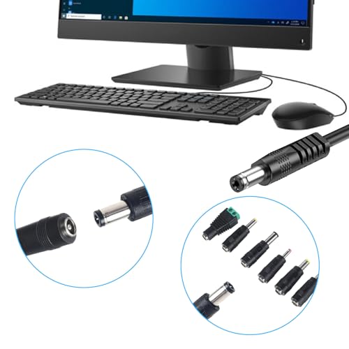 DC Adapter Plug, 11 Pcs Universal 5.5 mm x 2.1 mm DC AC Power Adapter Tips Connector Charger Adapters Kit Power Supply Plug Jack Tips for Led Strip, Laptop - Image 5