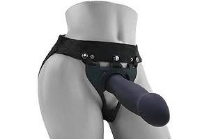 Hollow 8" Strap-on Dildo with Harness and Lube 1oz: Erectile Dysfunction Solution