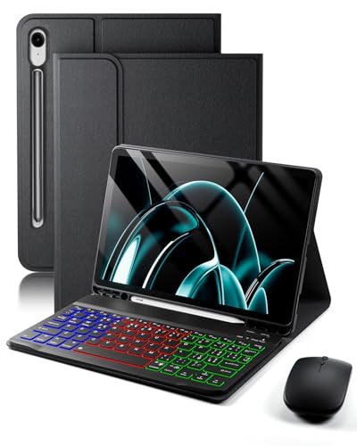 Per Samsung Galaxy Tab S10 Lite/S10 FE(2025)/S9 FE(2023)/Tab S9(2023)/Tab S8(2022)/Tab S7 (2020)10,9-11 Pollici Cover Con Bluetooth Italiano(QWERTY)Tastiera Retroilluminati Mouse Backlit Keyboard Case