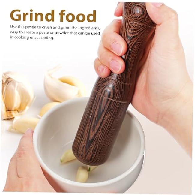 MAGICLULU 2pcs Pestle Heavy Duty Manual Masher for Grinding Spices Seasoning and Food Prep Ergonomic Design for Kitchen and Medicine Use