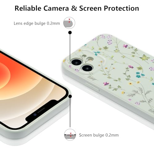 Coque iPhone 12 verte à fleurs idéale pour vos sorties et photos