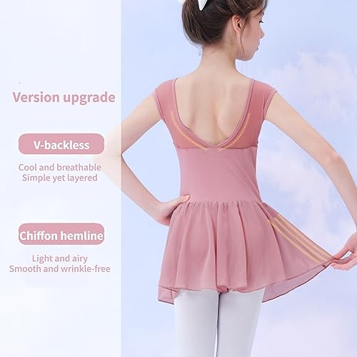 Girl’s Ballet Leotards Toddler Ballet Outfit Dance Activewear Dress Skirted(Toddler/Little Girl/Big Girl)4