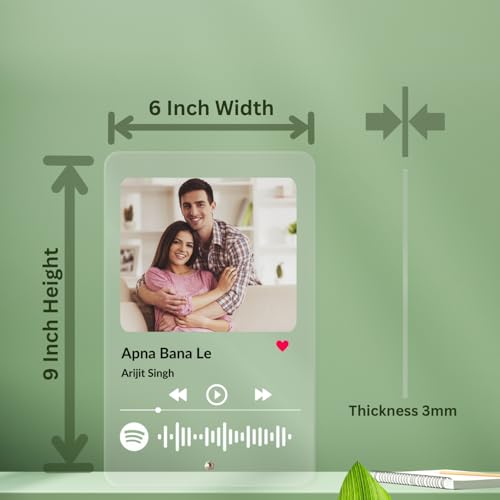 Custom Acrylic Spotify Frame w/Photo & Scannable Spotify Code – Perfect Gift by tinydabba - 3