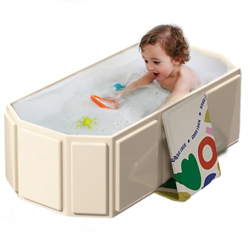 Bañera plegable para bebés y niños, bandeja de ducha portátil, pequeña piscina integrada, ideal para baño caliente y de hielo