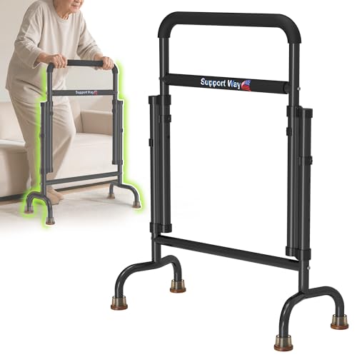 Support Way Stand Assist for Chair & Couch – Reinforced Dual-Tube Design, Height Adjustable Mobility Aid for Seniors, Lightweight Metal Frame with 600lb Capacity