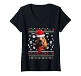 Photo Gallery donna brutto maglione natale bloodhound dog santa pigiama ugly maglietta con collo a v Photo Gallery donna brutto maglione natale bloodhound dog santa pigiama ugly maglietta con collo a v