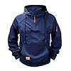 Tactical Hoodies for Men - Military Fleece Lined Cargo Sweatshirt Quarter Zip Pullover Hoodie Workout Gym Mens Fashion Western Aztec Sweatshirts Thermal Clothes Fall Outfits,01# Navy,X-Large