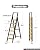 SOLADDER 6 Step Ladder for 12 Ft High Ceiling, Folding Step Stool with Handgrip & Anti-Slip Wide Pedal, Portable Aluminum Stepladder for Kitchen, Home (300 lbs Capacity) - Black+Wood Grain