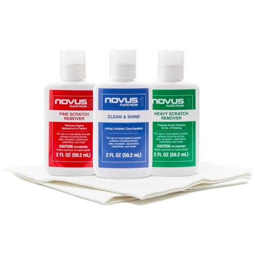 NOVUS PK1-2 | Plastic Clean & Shine #1, Fine Scratch Remover #2, Heavy Scratch Remover #3 and Polish...