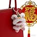 Poshow Cartoon Lion Dance Keychain - Awakened Lion Plush Pendant, New Year Bag Charm for 2026 Zodiac & Festival Decor (Type 1)