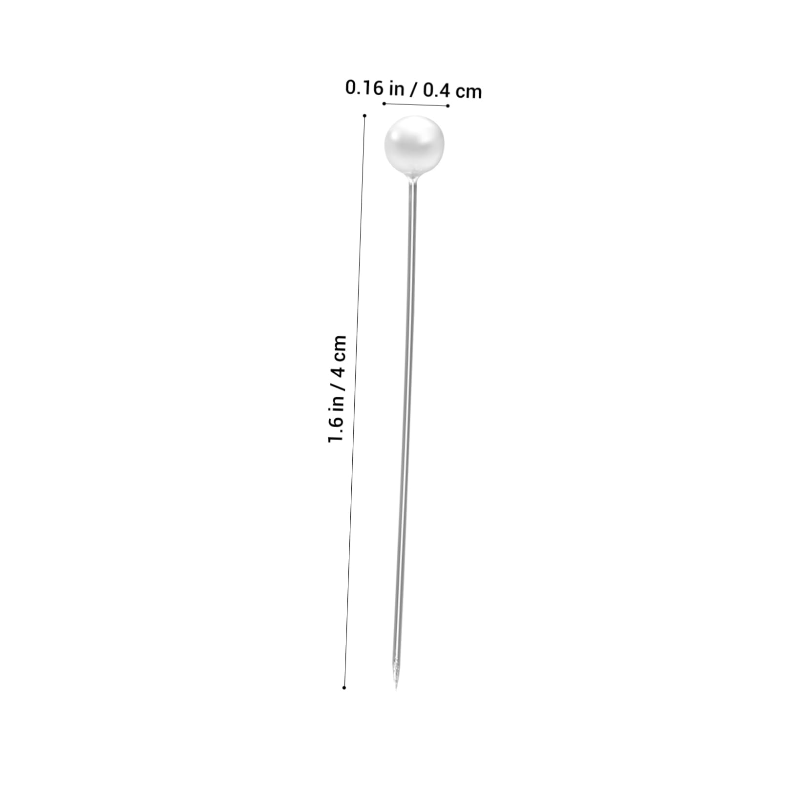 Mikikit Alfileres Rectos con Cabeza Iridiscente, Metal, 100 Piezas, para Manualidades y Costura DIY, Marcaje Preciso