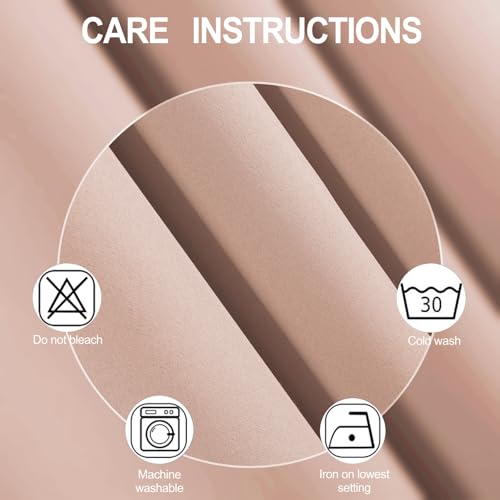 Image of LEMOMO Blush Thermal Blackout Curtains /38 x 63 Inch /Set of 2 Panels Room Darkening Curtains for Bedroom