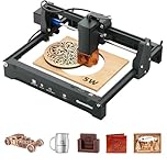 Genmitsu Laser Engraver Machine Kortek 5W, 200x150mm, Portable CNC Laser Cutter for DIY Wood, Opaque Acrylic, Leather, Glass, Ceramic, Metal, Fiber, Safety Class 1