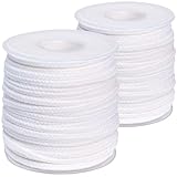 MadMedic Candle Wick Roll Bulk 2.5mm 40 Ply 200 ft Squared Braided Wick Spool 66 Yards 100% Cotton Candle Wicks for Candle Making