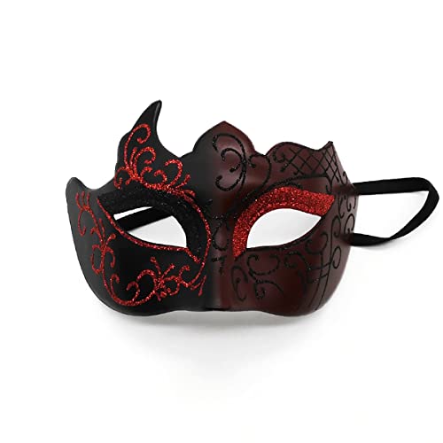 Masque Vénitien de Bal Masqué pour Homme et Femme - Demi-Visage Élégant pour Soirée Déguisée, Carnaval de Venise, Halloween et Fête à Thème