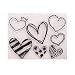Love Heart Shape Rubber Clear Stamp/Seal Scrapbook/Photo Decorative Card Making Clear Stamps