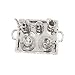 Dovewill 10 Pieces 1:12 Dollhouse Miniatures Silver Metal Tea Coffee Set with Tray Vintage Style Tableware Accessories