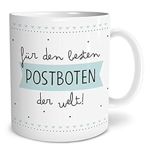Bester Postbote Große Kaffee-Tasse mit Spruch im Geschenkkarton Geschenke Geschenkideen für den Postenboten als…