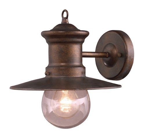 Artistic Lighting 42005/1 1-Light 9-Inch W x 10-Inch H Wall Bracket In Hazelnut Bronze And Clear Seeded Glass