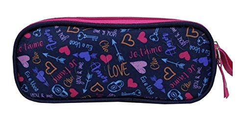 Mochila Escolar Feminina Juvenil Love Coração + Estojo