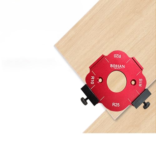 Eckradius-Frässchablonen, Aluminiumlegierung Radius Jig Router Templates, R10 R15 R20 R25 Radius Jig Router Schablonen, Corner Radius Jig fur Holzbearbeitung, Bogenschneide Hilfswerkzeug