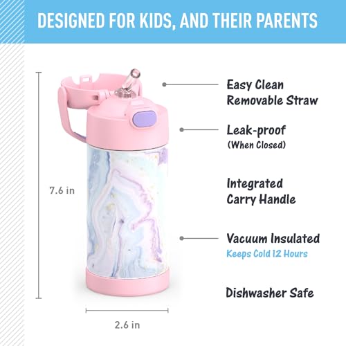 Thermos Garrafa térmica infantil Funtainer, aço inoxidável, 355 ml, Dreamy
