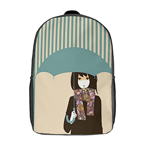 Sac d'école unisexe grand format 17 pouces avec impression 3D artistique moderne