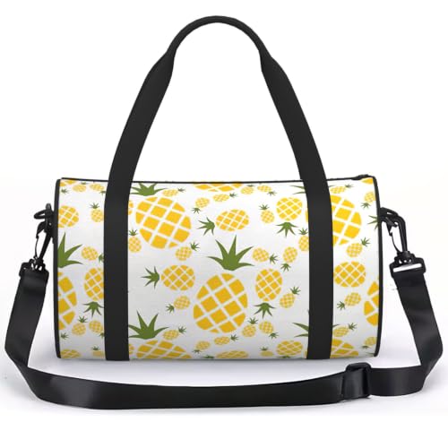 Bolsa deportiva para viajes de fin de semana con estampado de piñas