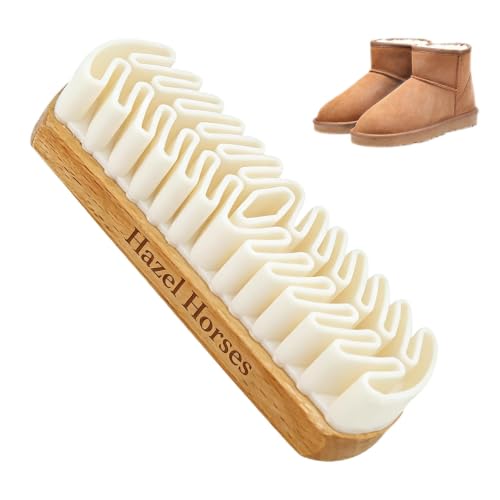 Suede Shoe Brush and Eraser, 2025 Upgraded Suede Brush and Eraser, Multi-Purpose Nubuck Cleaner for Shoes, Bags, Jacket, Purse, Sofa with Wooden Handle, Leather Cleaning Brush (1)