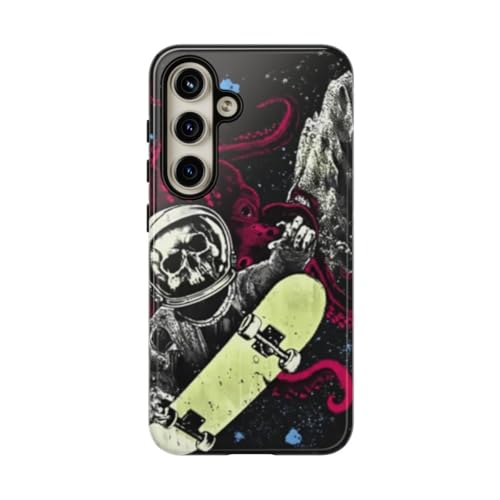 Coque Samsung S24 crâne astronaute anti-rayures et stylée