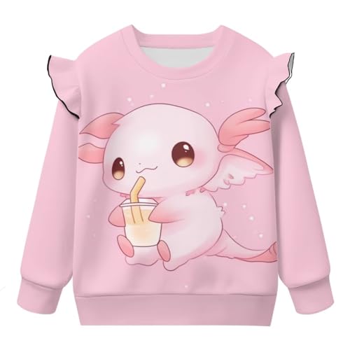 Xhuibop Toddler Sweatshirt Ruffle Long Sleeve Shirts for Girls 1-8Y Cute Graphic Tees Tops4