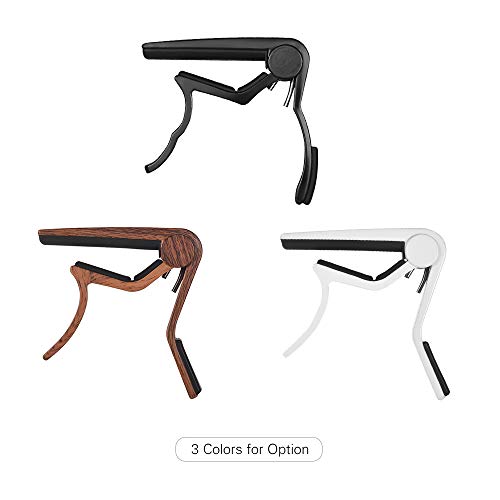 Andoer Abraçadeira de guitarra de uma mão para capo de liga de alumínio de troca rápida com 4 peças