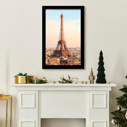 Image of LUCKYLIFE 19.7x27.6 Puzzle Picture Frame, Wall Hanging Poster Frames, Display Pictures 19.7 x 27.6 without Mat, Pack of 2, Black