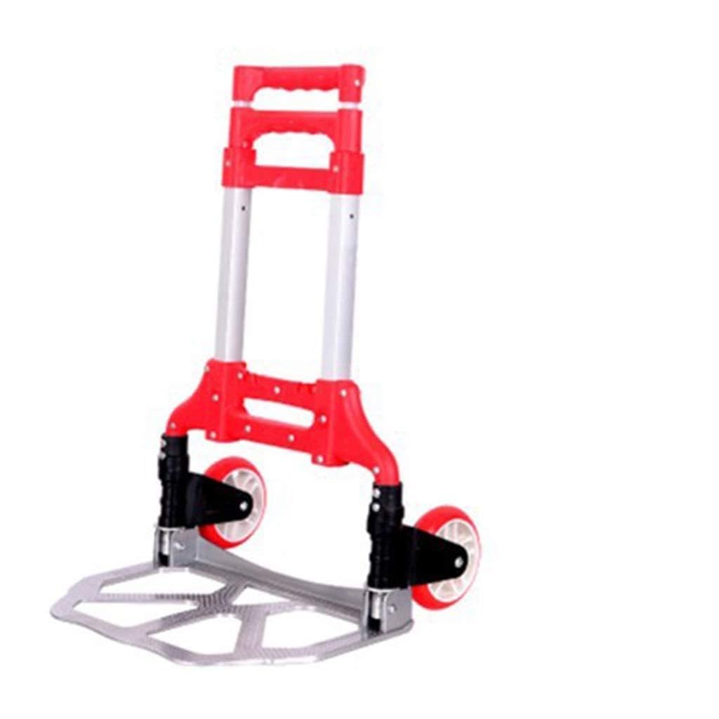 ZZQ Carrito portátil de Aluminio Plegable Carrito de Equipaje Multiusos pequeño Carro de Remolque para la Familia al Aire Libre en múltiples Colores