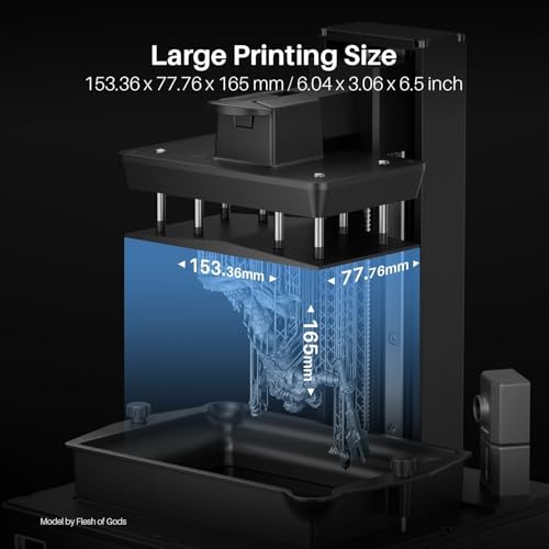 ELEGOO Mars 5 Ultra Resin 3D Printer with 7" 9K Mono LCD, 150mm/h High Speed Printing, Smart Automatic Leveling, Intelligent Detection, WiFi-Transfer, Printing Size of 6.04 × 3.06 × 6.49 inch