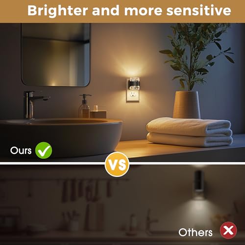 Image of L LOHAS LED Night Light, RGB Bubble Night Lights Plug into Wall, 2 Pack 10-Color Change Night Light,Dimmable Nightlights with Dusk to Dawn Sensor for Rooms Bathroom Hallway