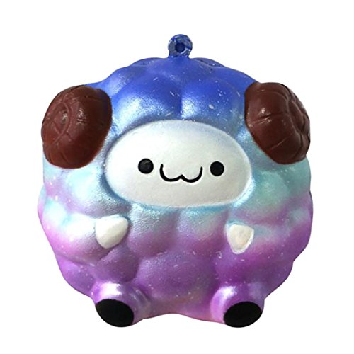 Sonnena Juguetes compresivos, Squishies Kawaii Juguetes Oveja Sonriente de Silicona Animales Squishy Squeeze Toy Slow Rising Decompression Toys Stress Relief Juguete Suave Squeeze Toys (:8 * 9cm, A)