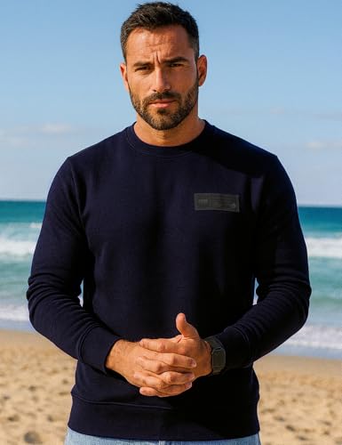 JACK & JONES Herren Sweatshirt Nicko Infinity Pullover Sweater (S, Navy) 3
