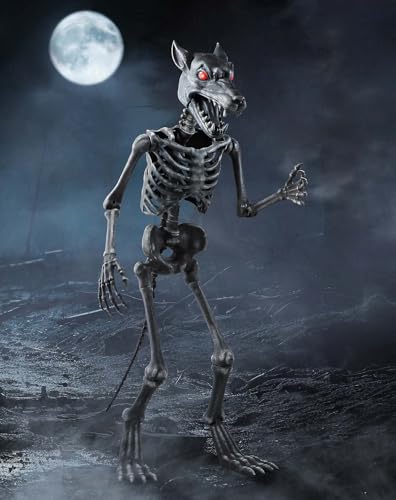 Spirit Halloween 10 Ft Wolfie Animatronic Animated Decoration Features Volume Control & Included Adapter Multicolor
