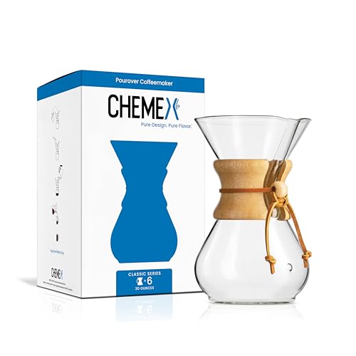 Chemex Pour-Over Glass Coffeemaker - Classic Series - 6-Cup - Exclusive Packaging