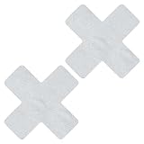 Glitzer Damen Satin-Weiß Kreuz Pasties - Weiß - Einheitsgröße