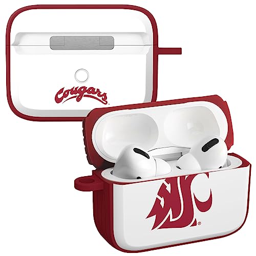 AFFINITY BANDS Washington State Cougars HDX Case Cover Compatible with Apple AirPods Pro 1 & 2 (Classic Crimson)