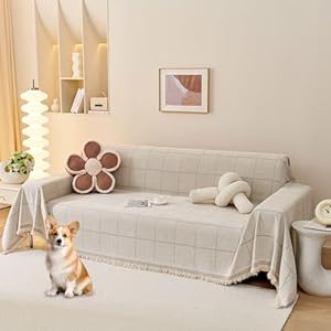 ROOMLIFE Sofa Covers for 3 Cushion Couch Boho Style Block Sectional Couch Covers Practical Futon Sofa Slipcover Versatile Couch Cover Blanket for Dogs Cats Couch Protector, 71"x134" ROOMLIFE Sofa Covers for 3 Cushion Couch Boho Style Block Sectional Couch Covers Practical Futon Sofa Slipcover Versatile Couch Cover Blanket for Dogs Cats Couch Protector 71×134