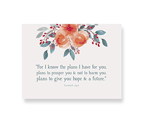Amazon.com: Jeremiah 29:11 'For I Know The Plans I Have For You.'  Illustrative Bible Verse PRINT. A Beautiful, Inspiring Print! Christian  Wall Art. Bible Verse Print. : Handmade Products