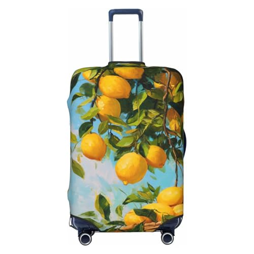 Lemons In The Basket Elastic Travel Luggage Covers Dustproof Scratch-Resistant Suitcase Protector Fit 22-24 Inch