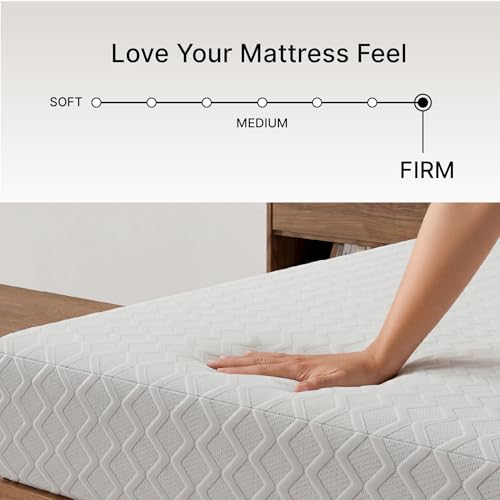 Image of Signature Design by Ashley Queen Size Chime 10 Inch Medium Firm Memory Foam Mattress with Green Tea & Charcoal Gel for Pressure Relief, Fiberglass Free, Mattress In A Box