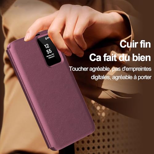 Étui portefeuille Galaxy S22 Clear View antichoc
